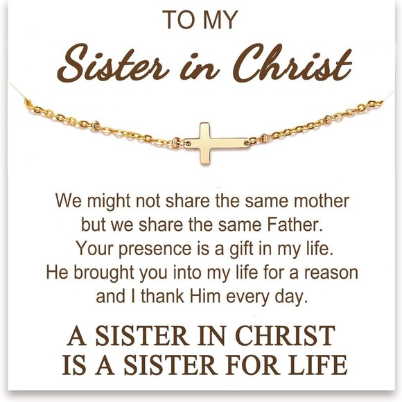 Christian Cross Bracelet Stainless Steel Adjustable Faith Jewelry Women - Picture 1 of 8